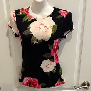 Ted Baker Black Alanyo Fitted Tee Size 1